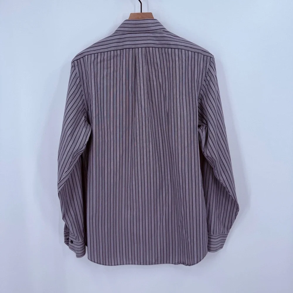 Banana Republic‎ Mens Striped Dress Shirt 15-15 1/2 M Classic Fit Non Iron